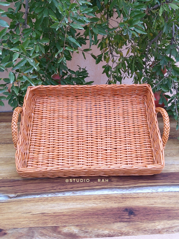 سینی مستطیل حصیری استودیو راح