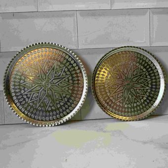 سینی مسی سفید سایز 6