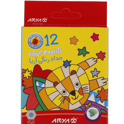 مداد رنگی کوتاه 12 رنگ آریا کد 3072