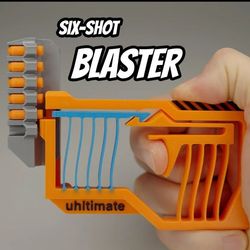 تفنگ اسباب‌بازی شش‌ نیمه‌اتوماتیک | 6-Shot Blaster (Semi-Automatic)