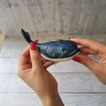 جاعودی آبشاری طرح نهنگ با پایه طبیعی چوبی