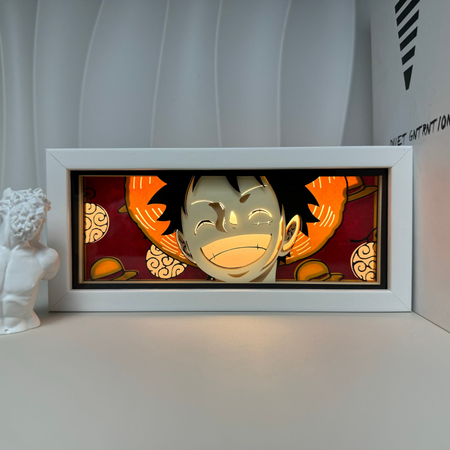 تابلو لایت باکس انیمه ای لوفی وان پیس|One Piece Luffy Smile Light Box