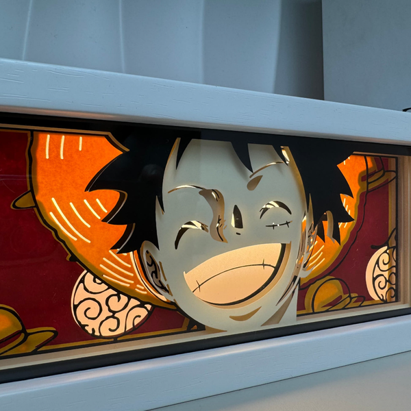 تابلو لایت باکس انیمه ای لوفی وان پیس|One Piece Luffy Smile Light Box