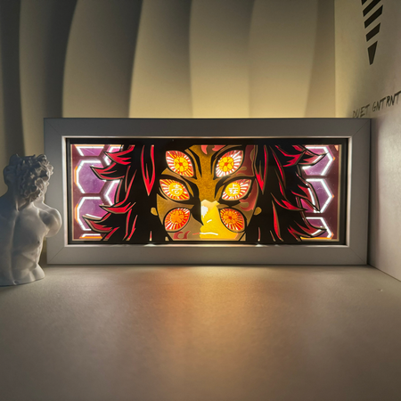 تابلو لایت باکس انیمه ای کوکوشیبو دمون اسلیر | Demon Slayer kokushibo Six Eyes Light Box