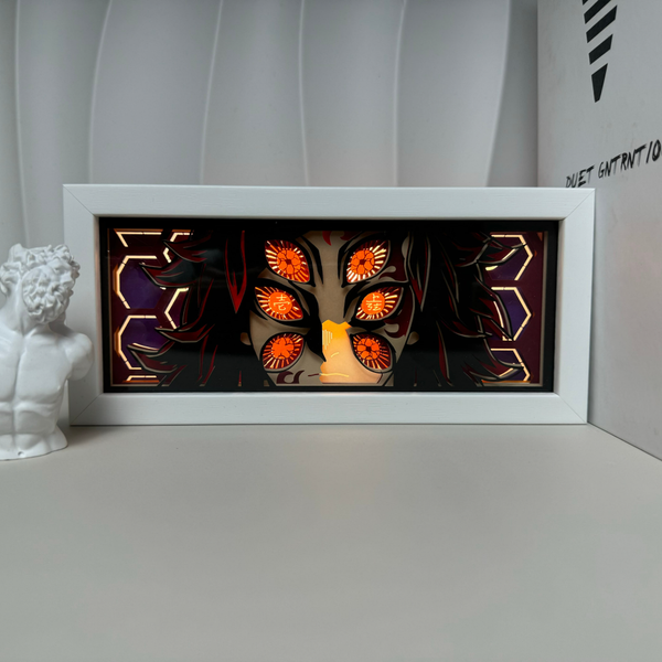 تابلو لایت باکس انیمه ای کوکوشیبو دمون اسلیر | Demon Slayer kokushibo Six Eyes Light Box