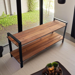 میز تلویزیون مینیمال سبک آهن چوب مدل تینا