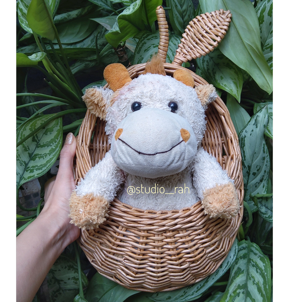 گلدان گلابی کوچک حصیری