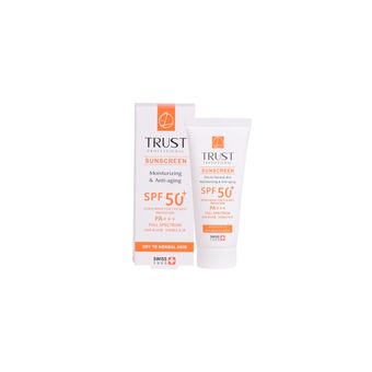 کرم ضد آفتاب و ضد پیری بی رنگ تراست  پوست خشک تا نرمال حجم 40 میل