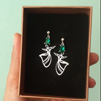 گوشواره سماع استیل نقره ای (سماع)