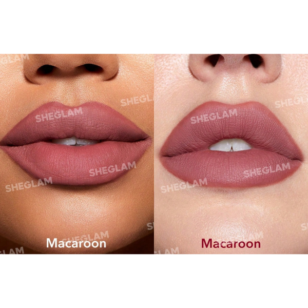 رژ مایع مات شیگلم sheglam رنگ Macaroon