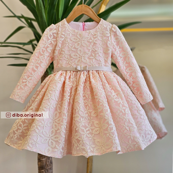 پیراهن Angel صورتی طرح گل پنج‌پر