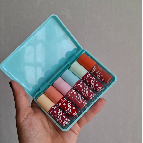 باکس رژلب 6 رنگ طرح دونات