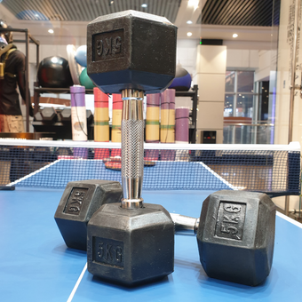 دمبل شش ضلعی 5 کیلوگرمی مکسول بسته دو عددی