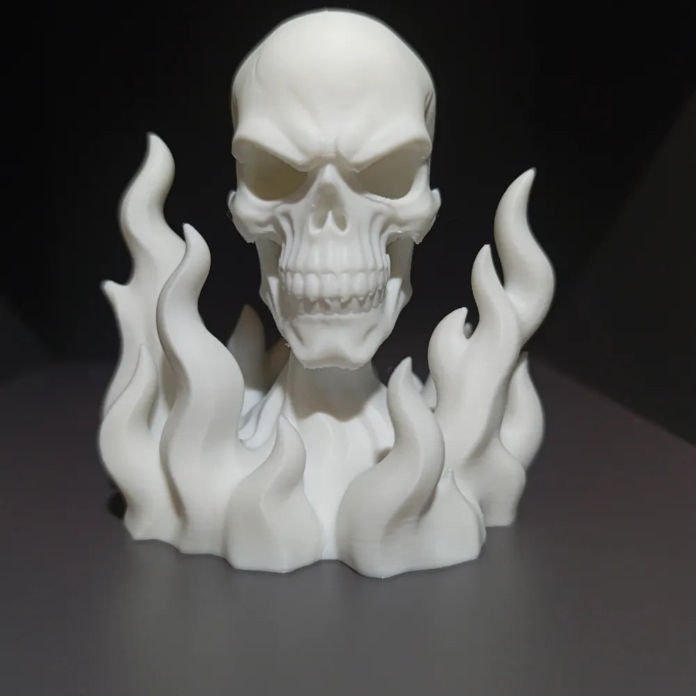 دکوری طرح skull flame