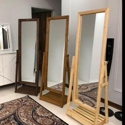 قاب آیینه قدی چوبی پایه دار کد 10702