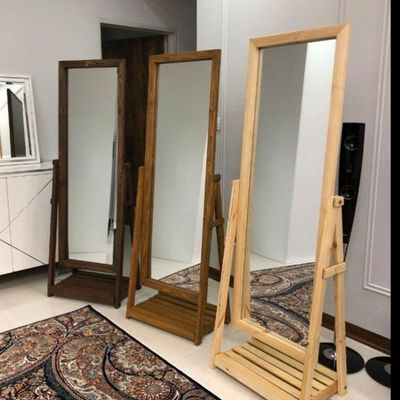 آیینه قدی چوبی پایه دار کد 10702