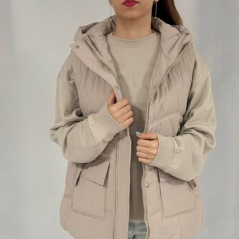 پافر زنانه کوتاه کلاه دار