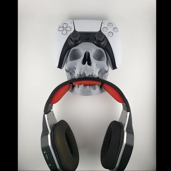 استند دسته بازی PS5 و هدفون طرح اسکلت مدل دیواری