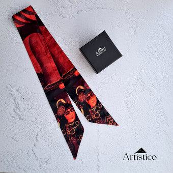 روبان اسکارف کوچک دختر آکروبات باز و طاووس(Artistico)