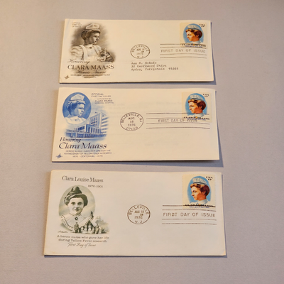 مجموعه رسمی پاکت First Day Cover | بزرگداشت Clara Maass | پرستار قهرمان آمریکایی | USA 1976