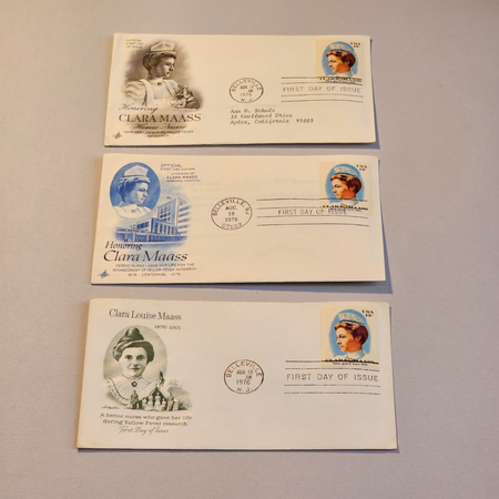 مجموعه رسمی پاکت First Day Cover | بزرگداشت Clara Maass | پرستار قهرمان آمریکایی | USA 1976