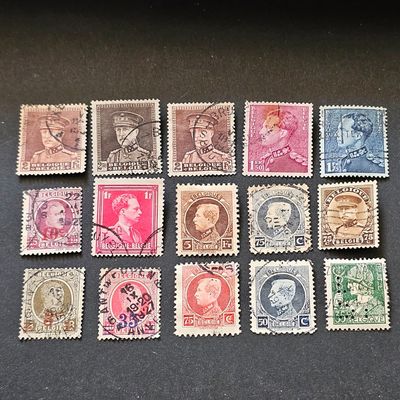15رقم تمبرهای قدیمی بلژیک 1927تا1937