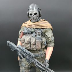 اکشن فیگور ثابت و کلکسیونی گوست (Simon "Ghost" Riley) از بازی Call of Duty: Modern Warfare