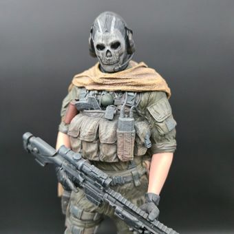 اکشن فیگور ثابت و کلکسیونی گوست (Simon "Ghost" Riley) از بازی Call of Duty: Modern Warfare