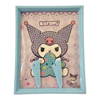 نقاشی الماسی تابلویی طرح کورومی با قاب آبی💜💜💜