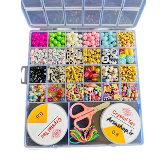 پک ملزومات ساخت دستبند و گردنبند مدل پک خلاقیت M&M ارسال دوساعته تهران