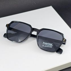 عینک آفتابی پلاریزه مردانه چندضلعی رنگ مشکی مدل 3078