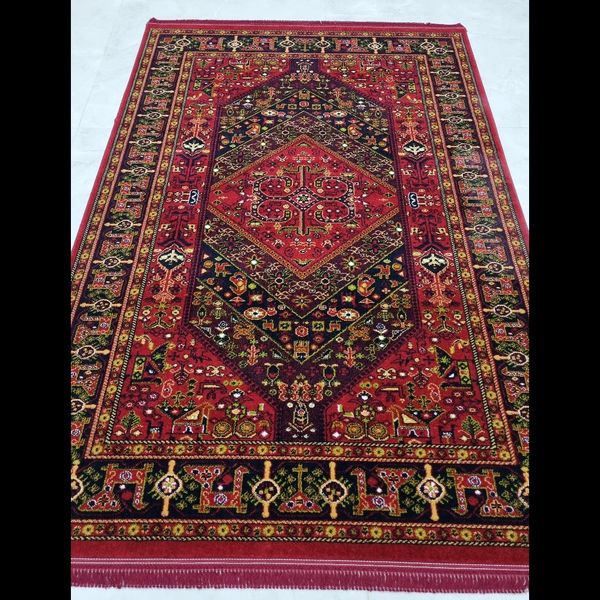 نقشه آذر _ فرش ماشینی تراکم 1000 رنگ لاکی 6 متری BCF