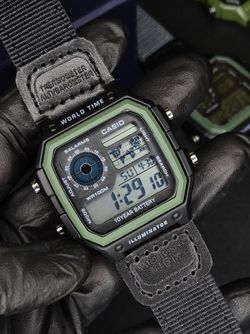 ساعت مچی مردانه کاسیو مدل AE-1200WHB 1BVDF با بند برزنتی