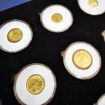 مجموعه سکه های نمونه اب طلا پهلوی دوم با البوم مخصوص وکپسول
