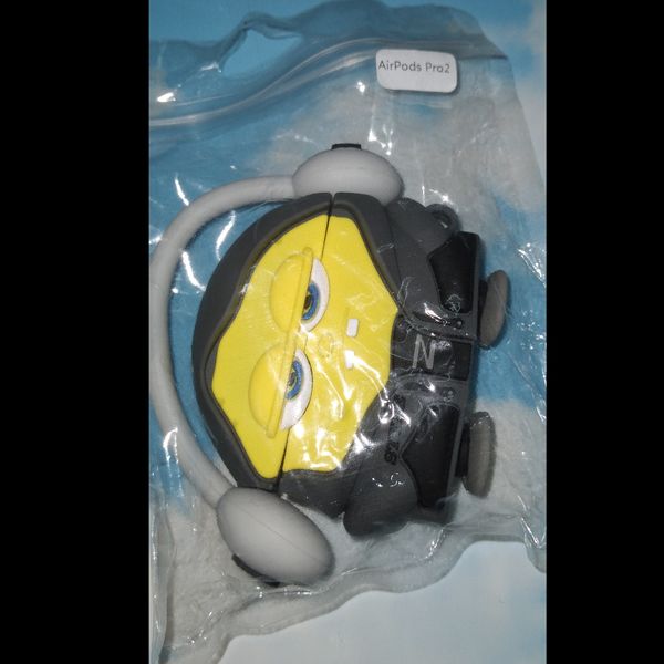 کاور فانتزی سیلیکونی Airpod Pro 2 طرح باب اسفنجی