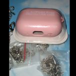 کاور ایرپاد سیلیکونی Airpod Pro/Pro 2 به همراه آویز و زنجیر رنگ صورتی