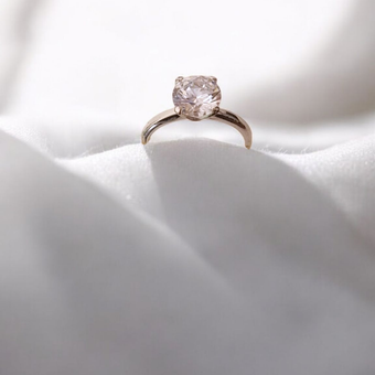 نگشتر نقره 925 عیار نگین الماسی کد P212