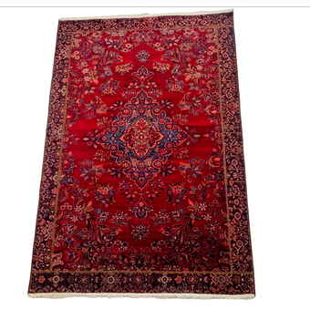 فرش دستبافت آنتیک مدل وینتیج طرح همدان