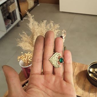 انگشتر شمسه (قلمزنی) برنجی