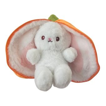 عروسک خرگوش سورپرایزی مخملی نارنجی