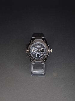 ساعت مچی جی شاک casio دو زمانه قاب فلزی مشکی