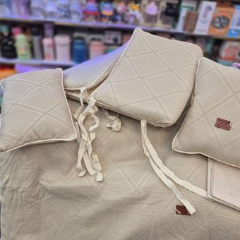 سرویس روتختی نوزادی 7تیکه مامزکیوتی طرح زیگما ترک با پشت نخ کتان ترک