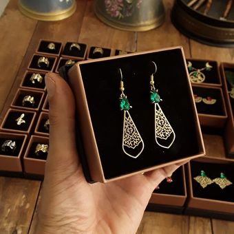 گوشواره آویز دلربا برنجی
