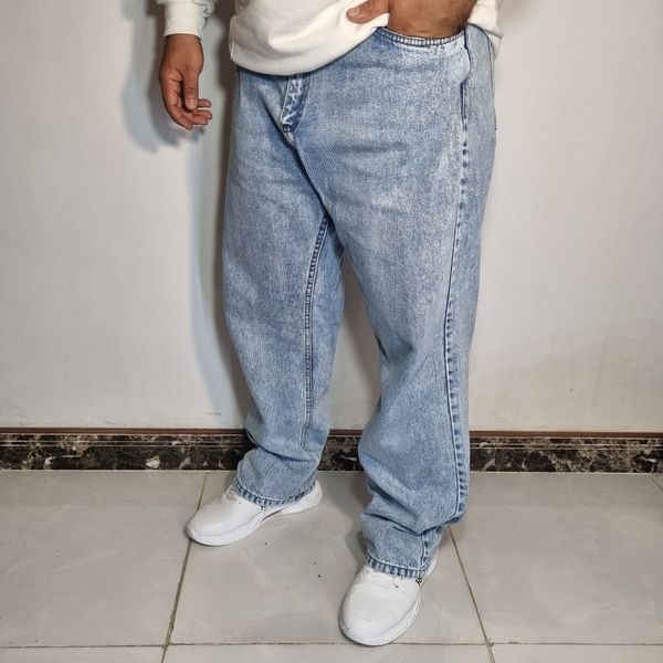 شلوارلی بگ کلاسیک آبی یخی