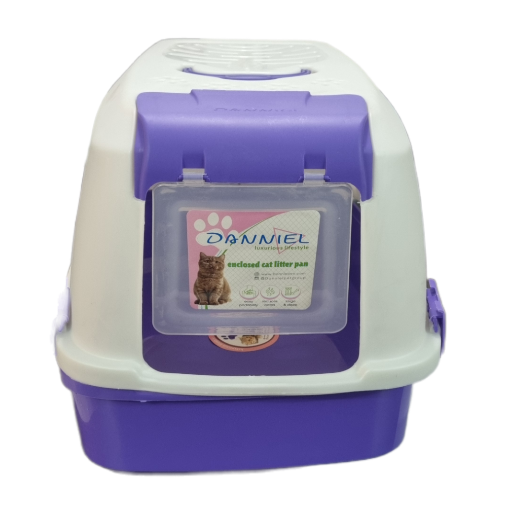 ظرف خاک مسقف دنیل رنگ بنفش