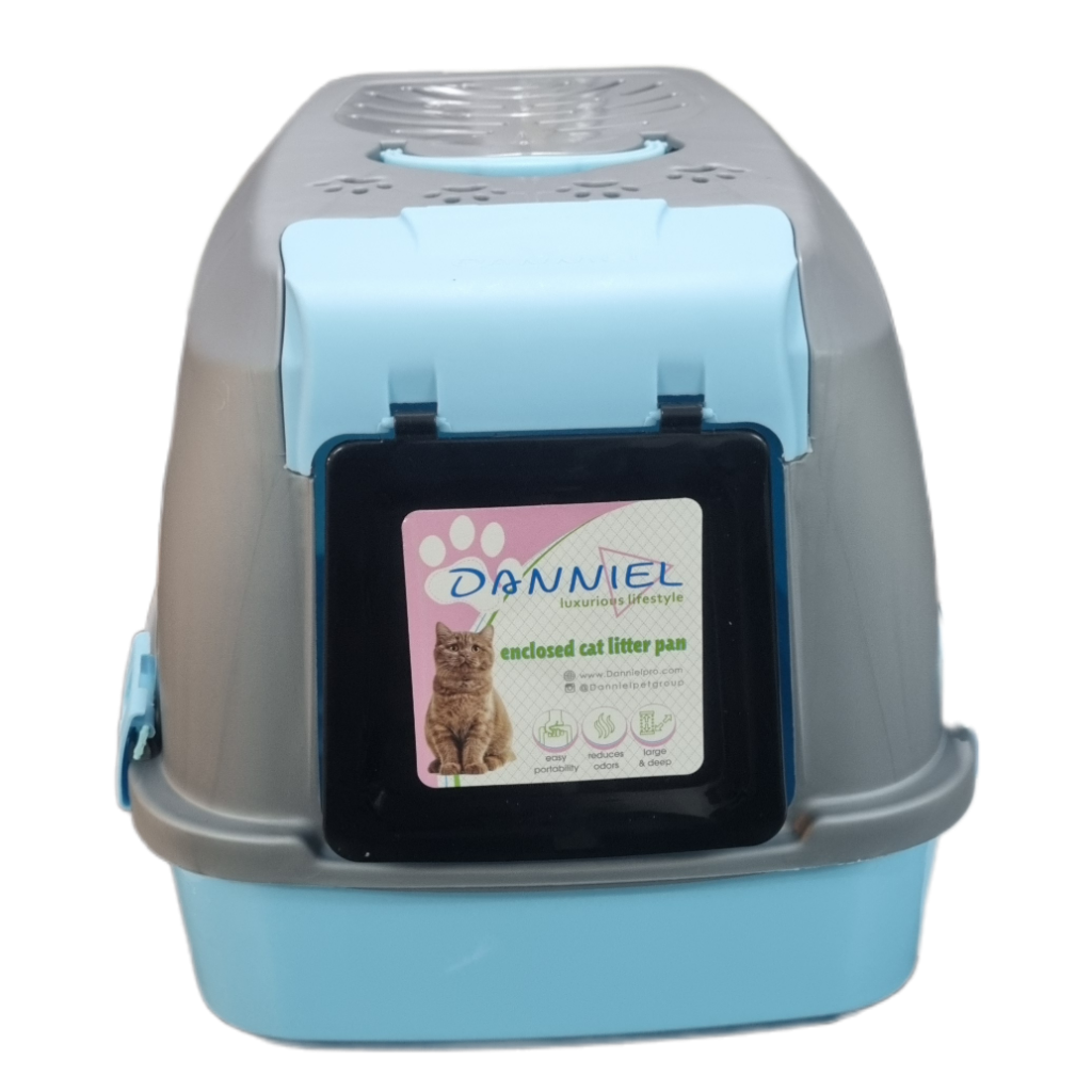 ظرف خاک مسقف دنیل رنگ آبی