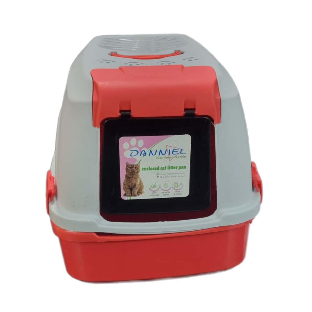 ظرف خاک مسقف دنیل رنگ قرمز