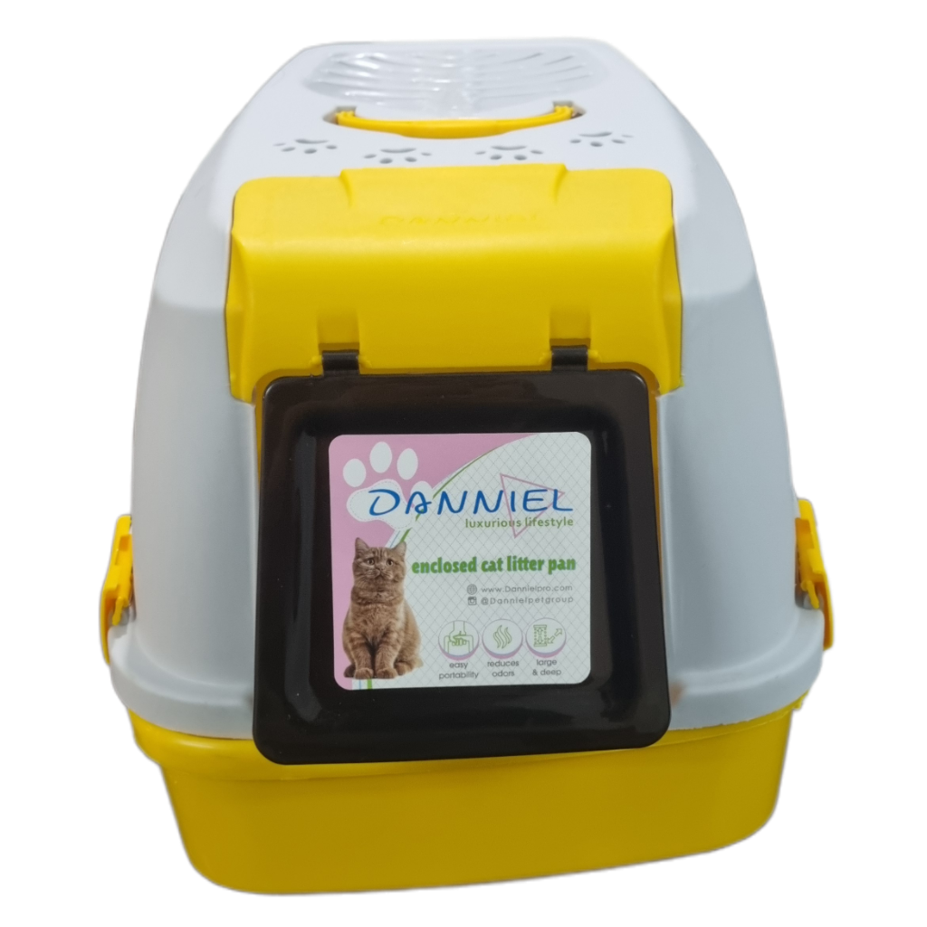 ظرف خاک مسقف دنیل رنگ زرد