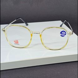 عینک طبی  گرد دخترانه و پسرانه رنگ زرد مدل1313