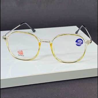 عینک طبی  گرد دخترانه و پسرانه رنگ زرد مدل1313